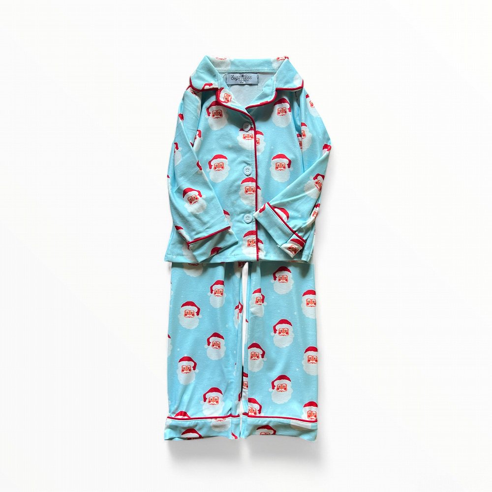 ꥹޥѥ Button Down Pajamas - Vintage Santa Holiday Lounge  img2