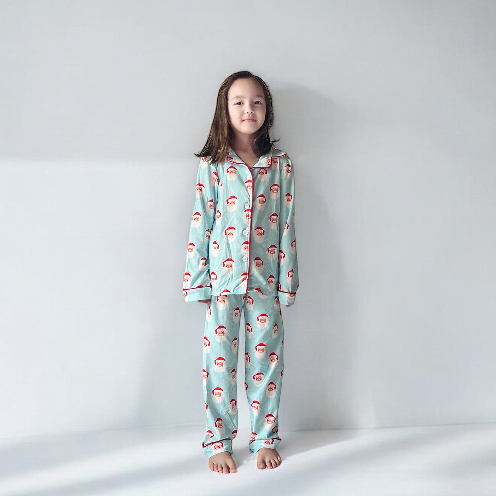 ꥹޥѥ Button Down Pajamas - Vintage Santa Holiday Lounge  img5