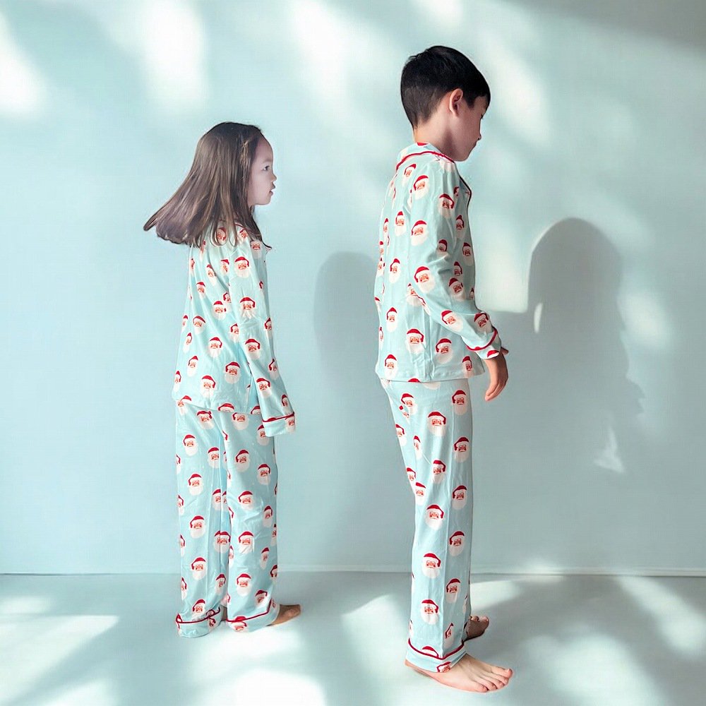 ꥹޥѥ Button Down Pajamas - Vintage Santa Holiday Lounge  img8