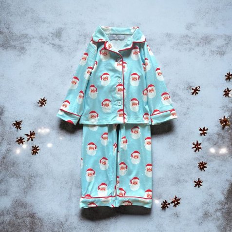 Sugar Bee ꥹޥѥ / Button Down Pajamas - Vintage Santa Holiday Lounge 