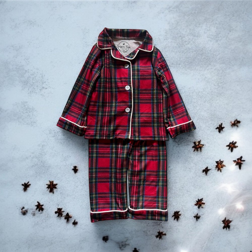 ꥹޥѥ Button Down Pajamas - Tartan Holiday Lounge img