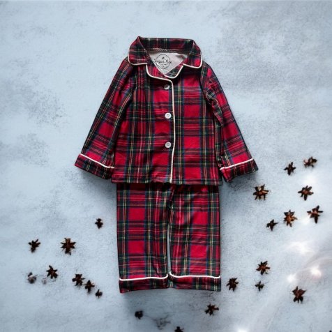 Sugar Bee ꥹޥѥ / Button Down Pajamas - Tartan Holiday Lounge