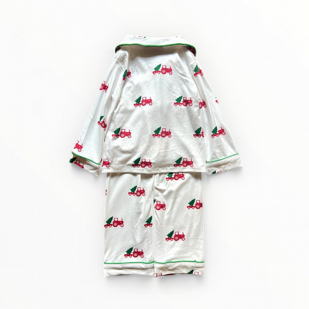 ꥹޥѥ Button Down Pajamas - Christmas Tractor Holiday img2