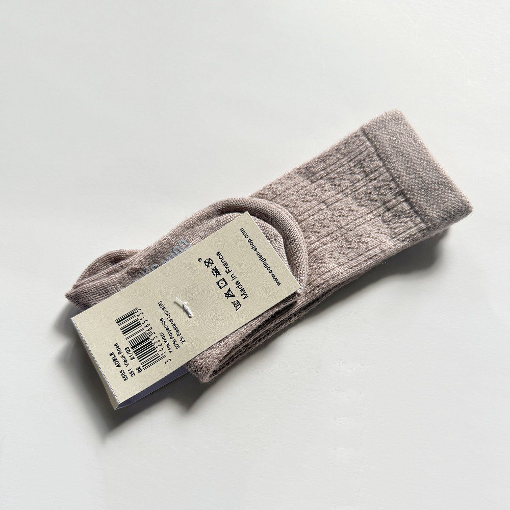 ϥå Adele Pointelle Merino Wool Knee-high Socks / Vieux Rose img4