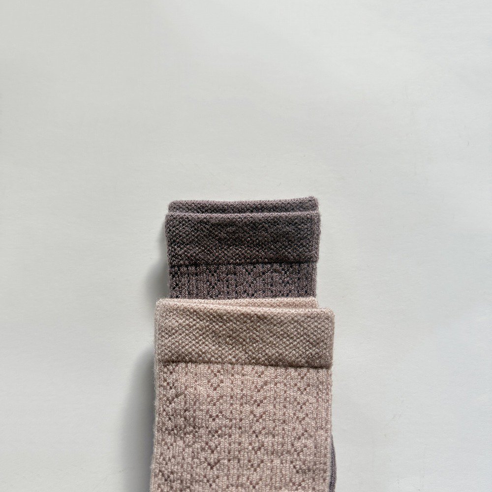 ϥå Adele Pointelle Merino Wool Knee-high Socks / Vieux Rose img5