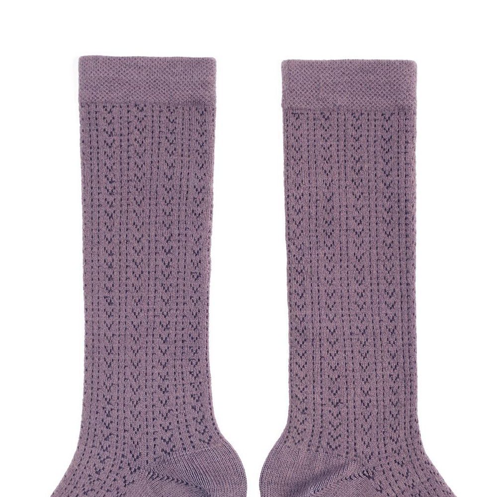 ϥå Adele Pointelle Merino Wool Knee-high Socks / Glycine du Japon img1