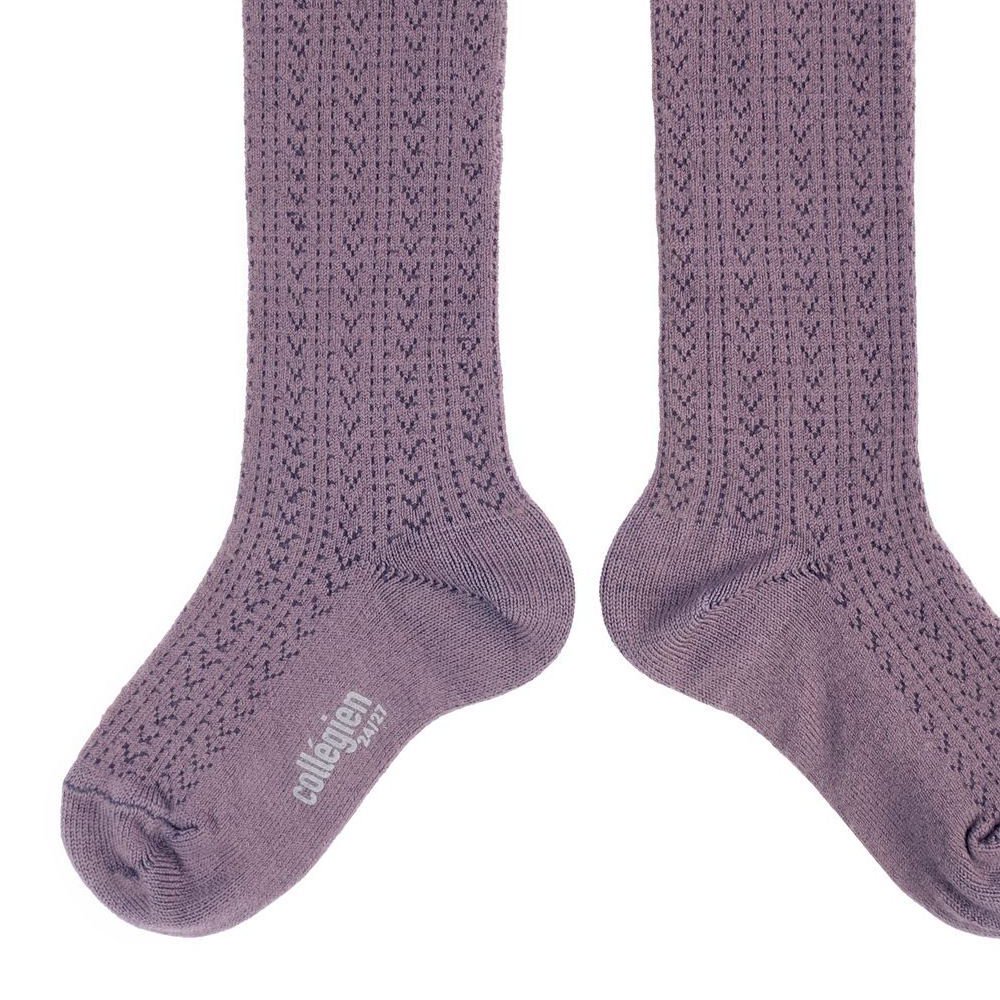 ϥå Adele Pointelle Merino Wool Knee-high Socks / Glycine du Japon img2