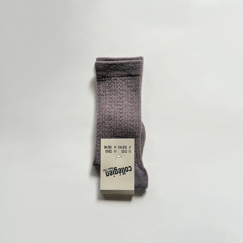 ϥå Adele Pointelle Merino Wool Knee-high Socks / Glycine du Japon img3