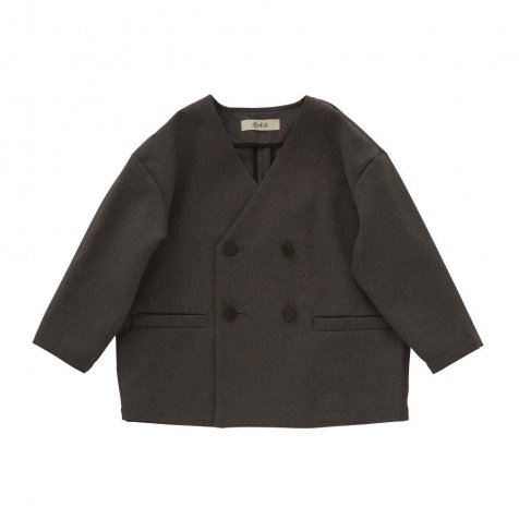 eLfinFolk å󥸥㥱å / Ceremony Poplin Collarless Jacket gray