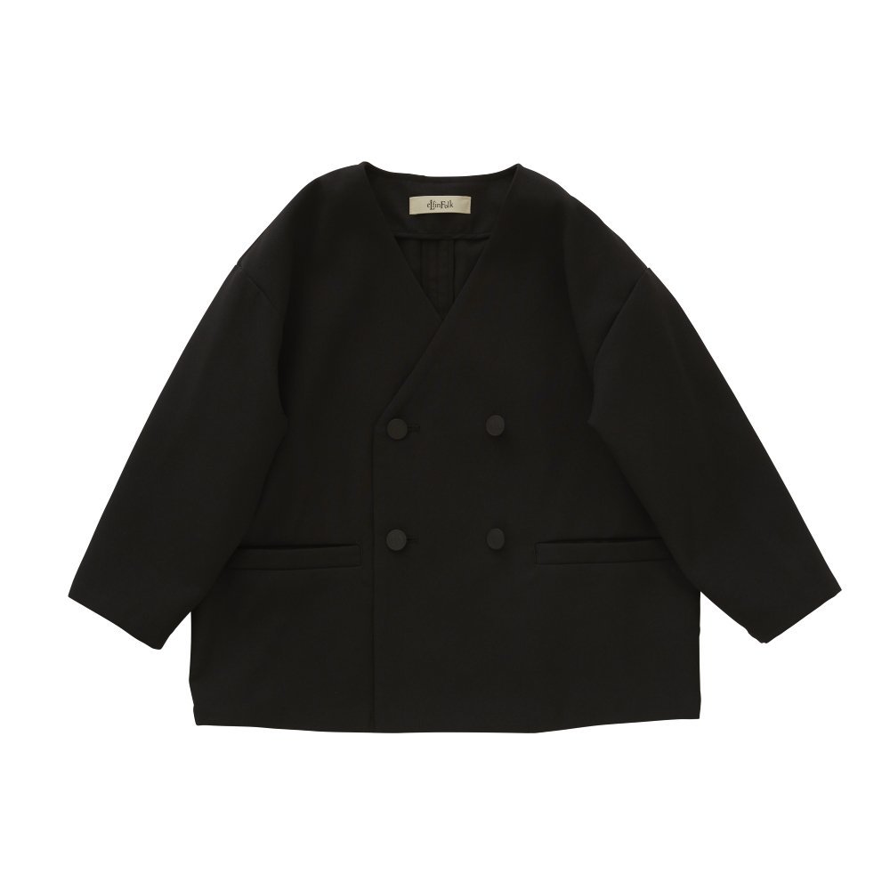 Ceremony Poplin Collarless Jacket black img