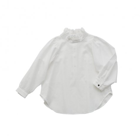 Ceremony Ruffled Collar Blouse white