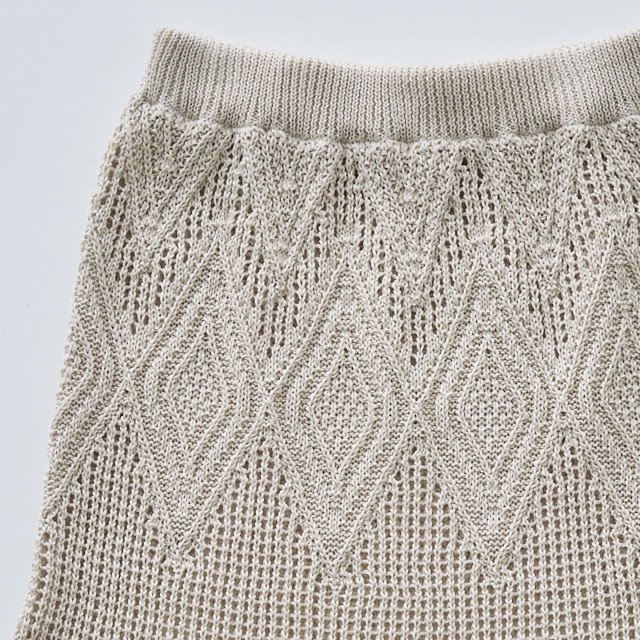 1/30䳫ϡeLfinFolk å˥åȥ ܥ꡼ / Lacework Knit Skirt ivory img1