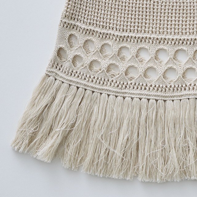 1/30䳫ϡeLfinFolk å˥åȥ ܥ꡼ / Lacework Knit Skirt ivory img2