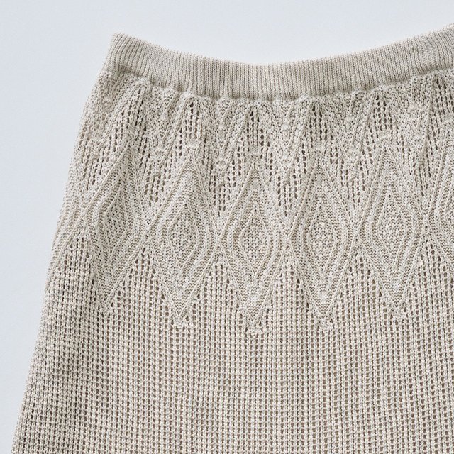 1/30䳫ϡeLfinFolk ͥ˥åȥ ܥ꡼ / Lacework Knit Skirt ivory Womens img1