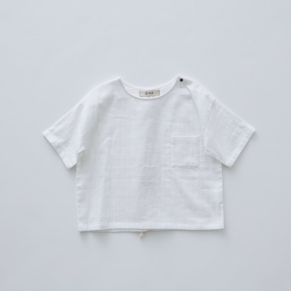 1/30䳫ϡeLfinFolk ƥT եۥ磻 / Double Gauze Tategami Tee off white img1