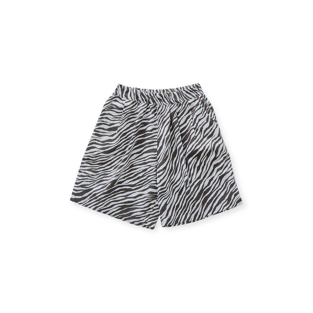 1/30䳫ϡ2-3١eLfinFolk ֥饷硼ȥѥ ֥å / Zebra Wide Shorts faded black img