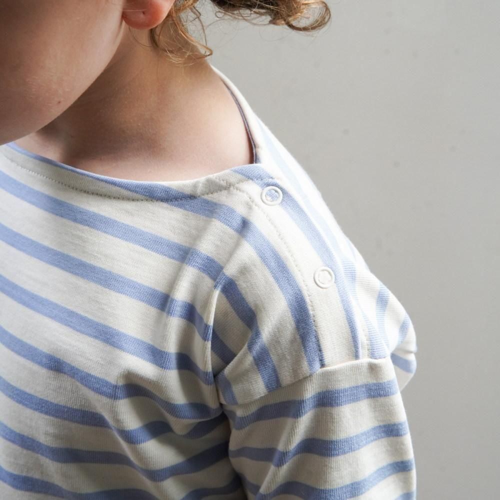 D2-3䳫ͽSoor Ploom ܡT / Boxy Tee - Stripe, Sky img6