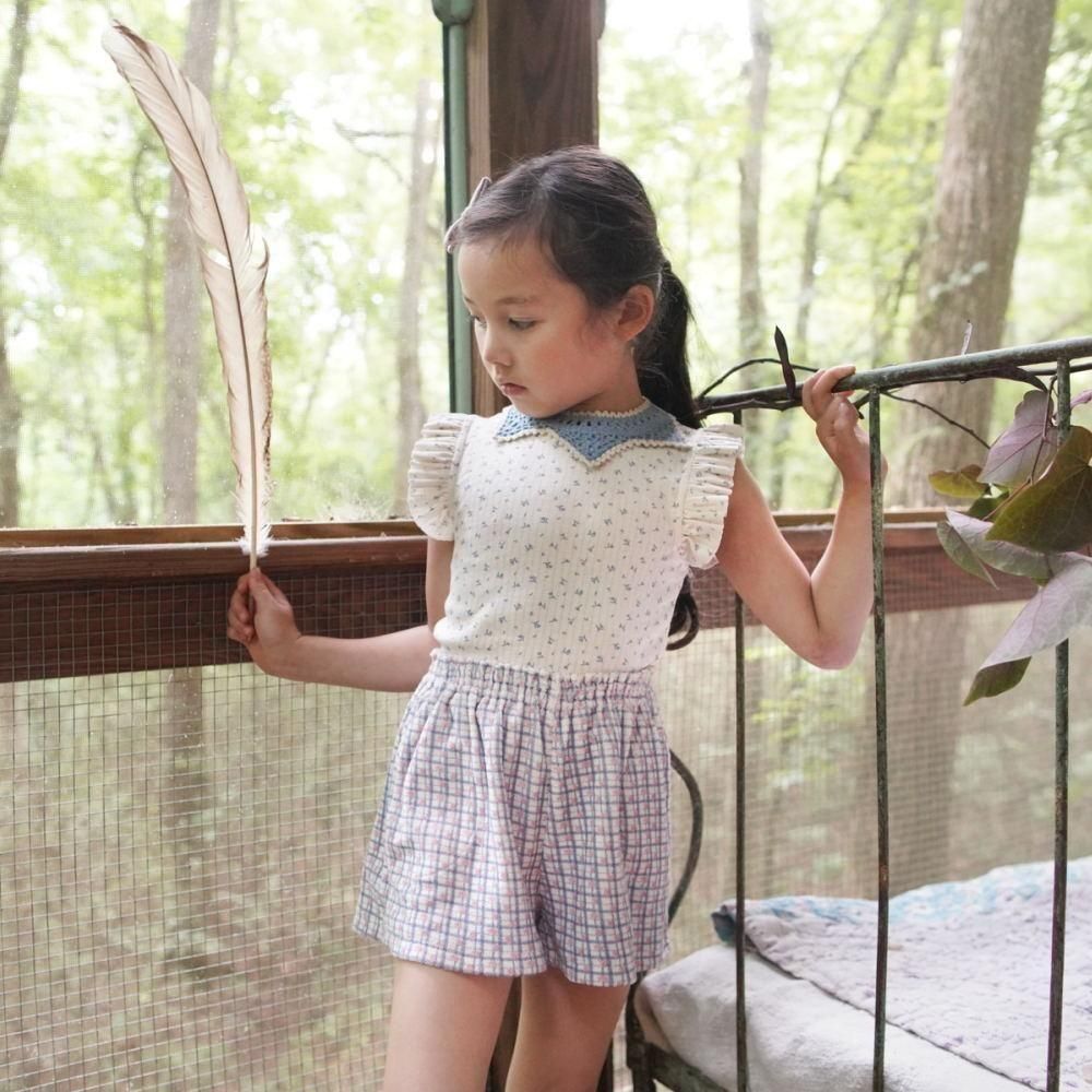 D2-3䳫ͽSoor Ploom եT / Frill Tee - Dove Pointelle img1