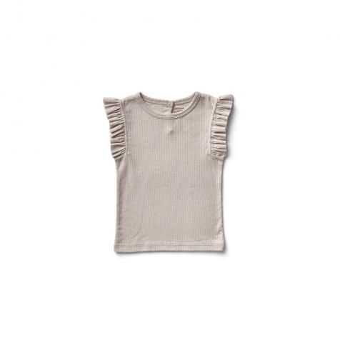 D2-3䳫ͽSoor Ploom եT / Frill Tee - Dove Pointelle