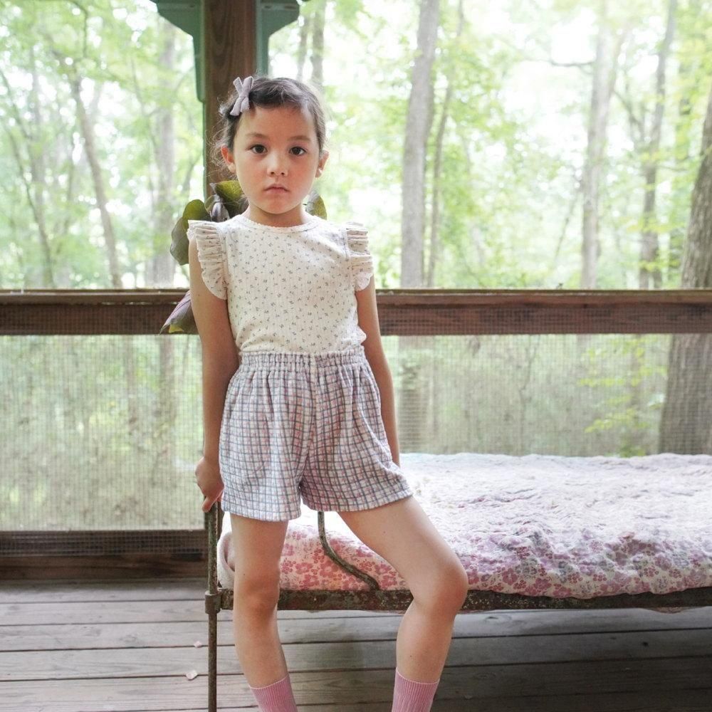 D2-31223䳫ͽSoor Ploom եT / Frill Tee - Frolic Print Pointelle, Blueberry img5