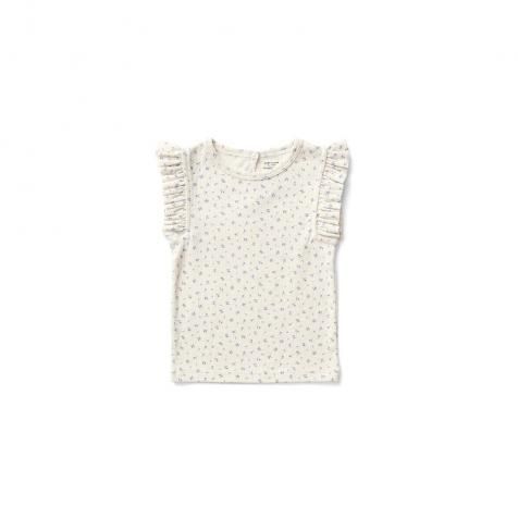 D2-3䳫ͽSoor Ploom եT / Frill Tee - Frolic Print Pointelle, Blueberry