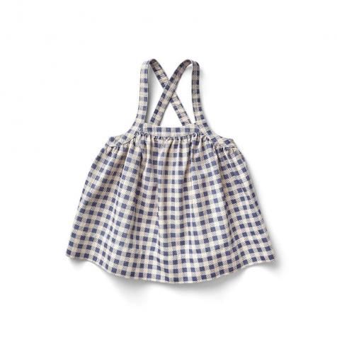 D3-4䳫ͽSoor Ploom åԥʥեɥ쥹 / Eloise Pinafore - Gingham Print, Blueberry