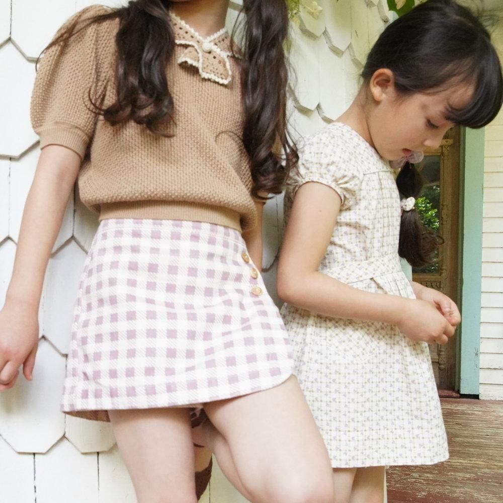 D3-4䳫ͽSoor Ploom å륹ԡ / Ismay Dress - Checker Rose Print, Zinnia img2