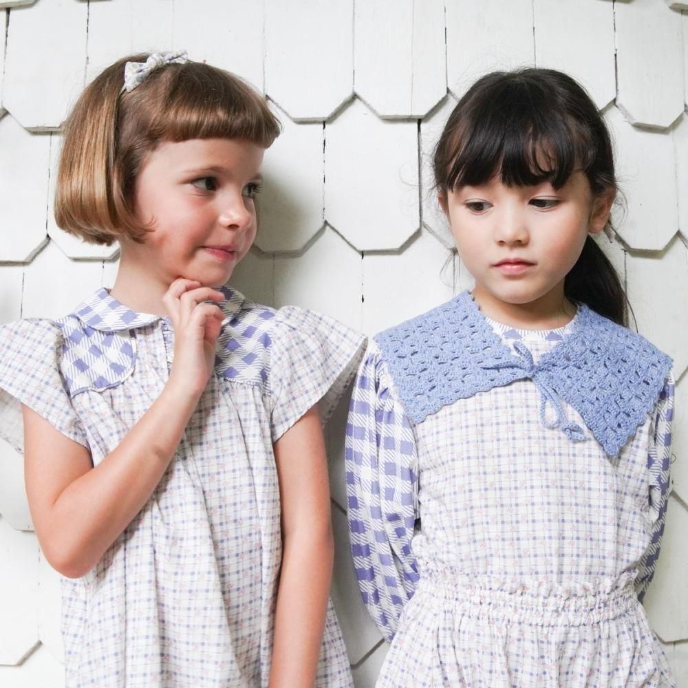 D3-4䳫ͽSoor Ploom åΥ른åԡ / Philomena Dress - Checker Rose Print, Blueberry img4