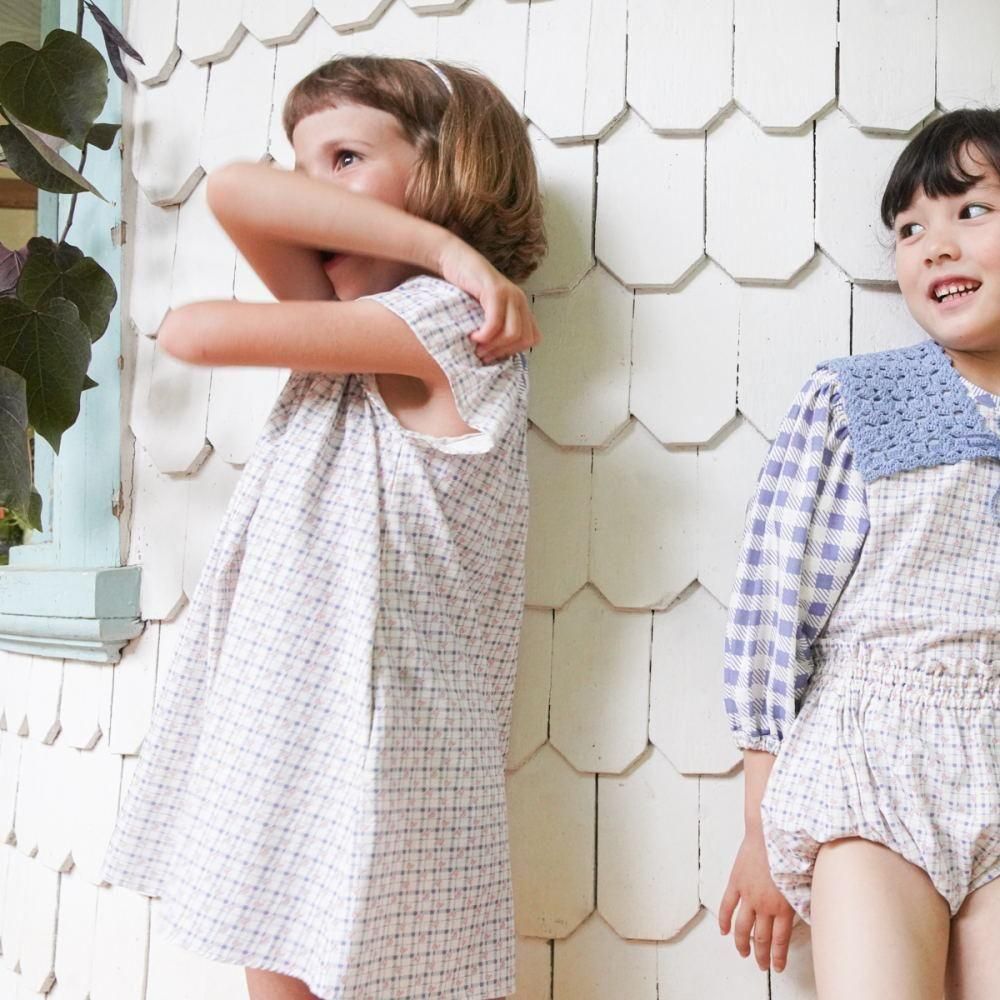 D3-4䳫ͽSoor Ploom åΥ른åԡ / Philomena Dress - Checker Rose Print, Blueberry img6