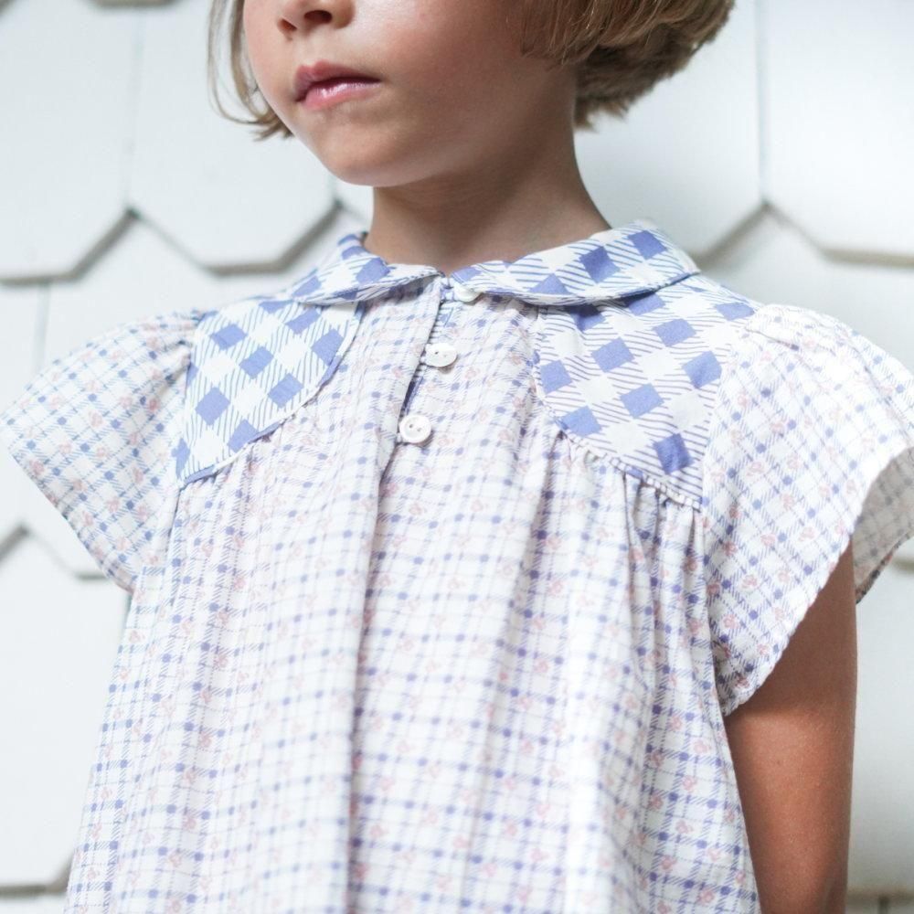 D3-4䳫ͽSoor Ploom åΥ른åԡ / Philomena Dress - Checker Rose Print, Blueberry img9