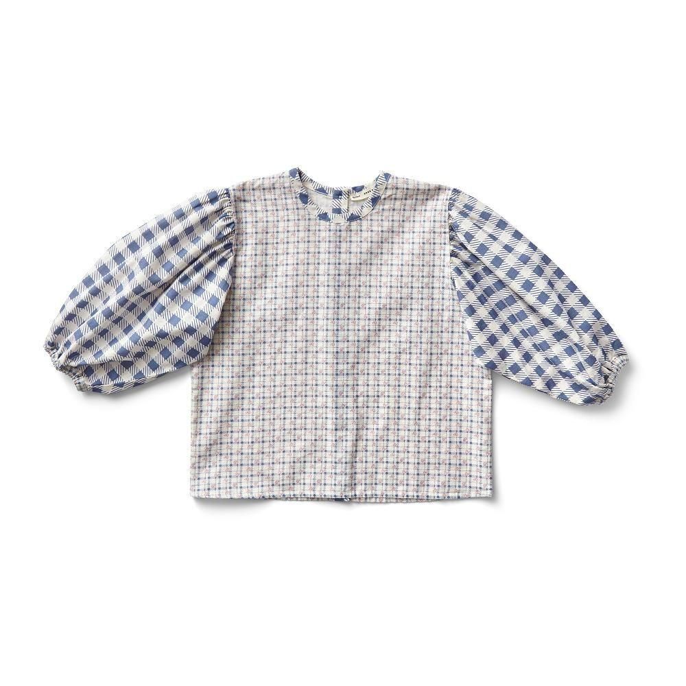 D3-4䳫ͽSoor Ploom Х롼󥹥꡼֥֥饦 / Ethel Blouse - Checker Rose Print, Blueberry img