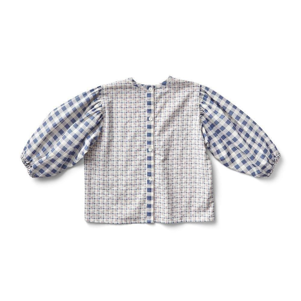 D3-4䳫ͽSoor Ploom Х롼󥹥꡼֥֥饦 / Ethel Blouse - Checker Rose Print, Blueberry img1