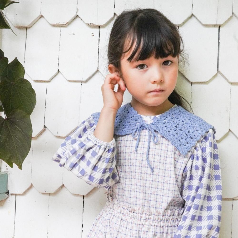 D3-4䳫ͽSoor Ploom Х롼󥹥꡼֥֥饦 / Ethel Blouse - Checker Rose Print, Blueberry img8