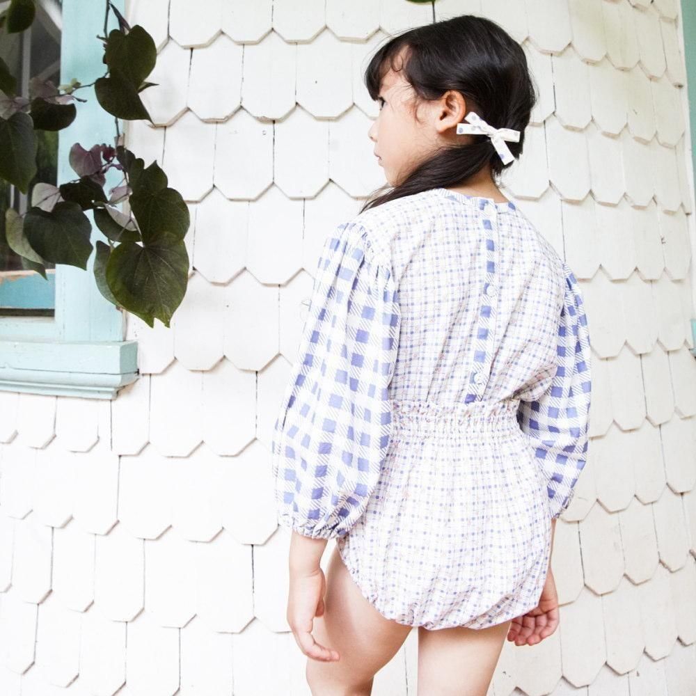 D3-4䳫ͽSoor Ploom Х롼󥹥꡼֥֥饦 / Ethel Blouse - Checker Rose Print, Blueberry img9