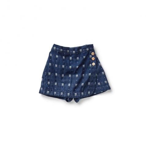 D3-4䳫ͽSoor Ploom å / Olive Skort - Embroidered Denim