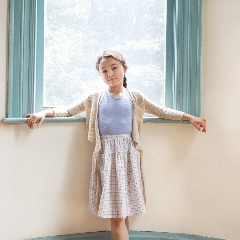 D3-4䳫ͽSoor Ploom å / Vada Skirt - Checker Rose Print, Blueberry img6