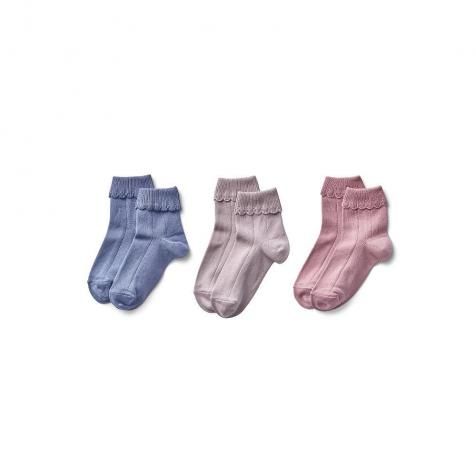 D3-4䳫ͽSoor Ploom åå3å / Scallop Trim Sock Set - Seasonal Color Mix