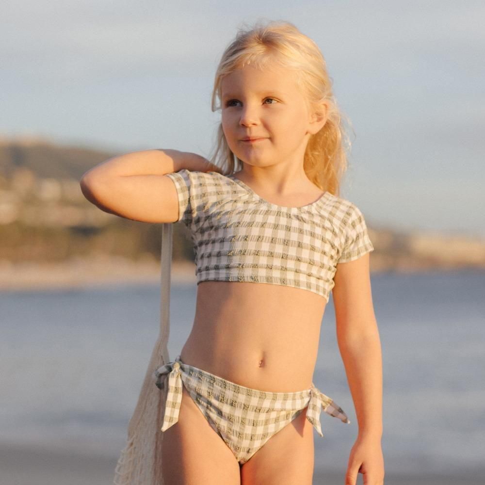 Rylee&Cru åץɥå奬&硼ĥå / Cropped Rashguard Set Eucalyptus Check img3