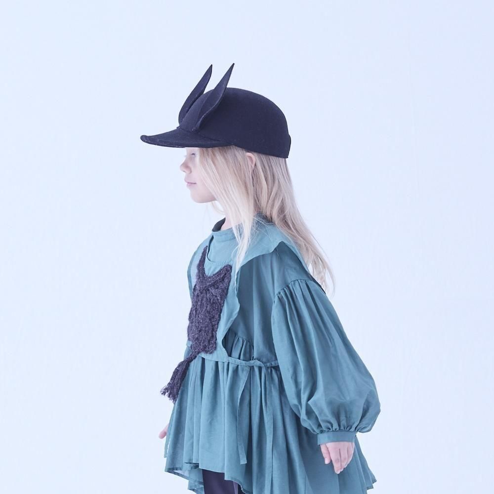 eLfinFolk うさぎ耳キャップ / Bunny Wool Cap black - cuccu