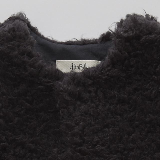 eLfinFolk ܥ٥ / Curly Boa Vest black img4