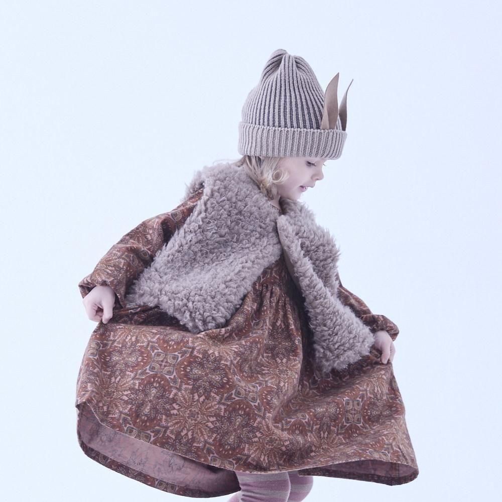 eLfinFolk ܥ٥ / Curly Boa Vest brown img