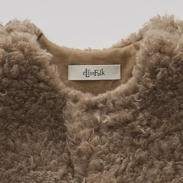 eLfinFolk ܥ٥ / Curly Boa Vest brown img4