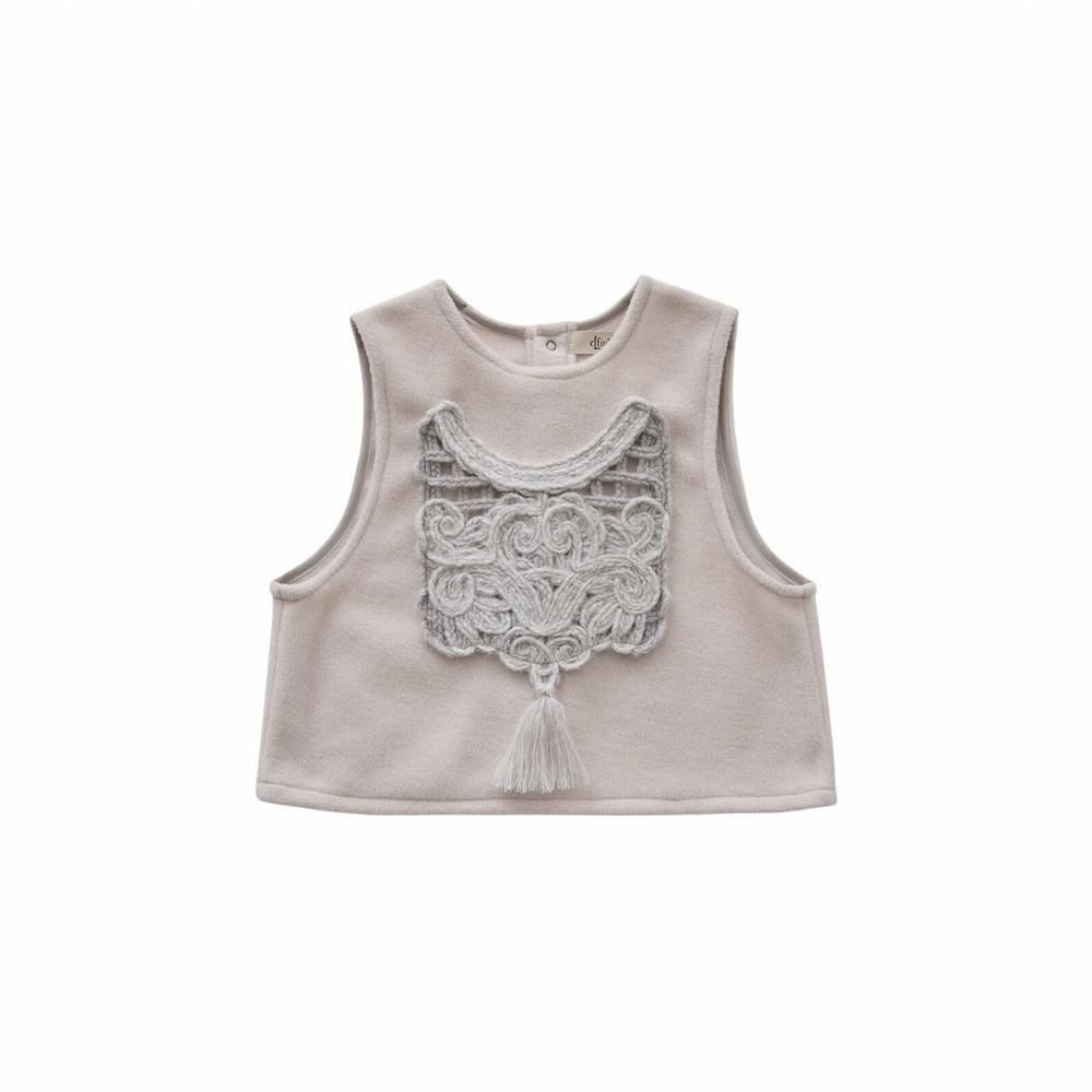 eLfinFolk ɽȥåץ / Cord Embroidery Sleeveless Tops ivory img1