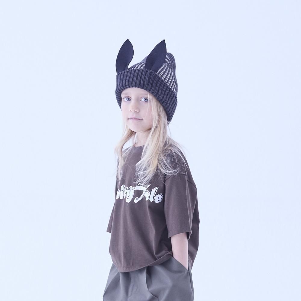 elfinfolk  ニット帽　ビーニー　新品未使用 eLfinFolk 耳付きニット帽 / Beast beanieⅡ black by CA4LA