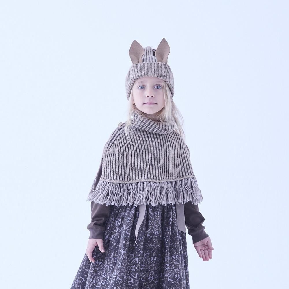eLfinFolk ֥˥åȥ / Rib knit Knights Cape  beige img