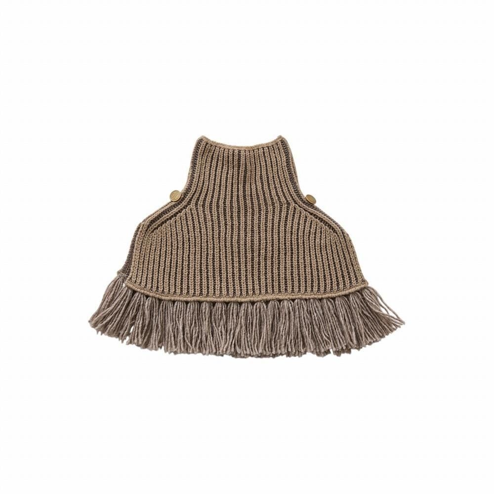eLfinFolk ֥˥åȥ / Rib knit Knights Cape  beige img1