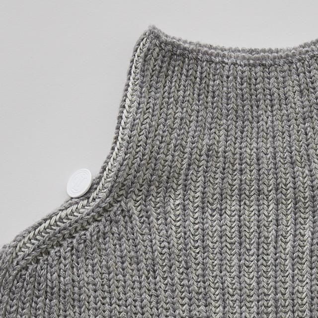 eLfinFolk ֥˥åȥ / Rib knit Knights Cape  gray img2