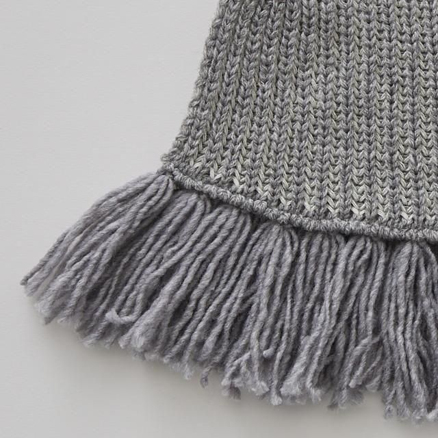 eLfinFolk ֥˥åȥ / Rib knit Knights Cape  gray img3