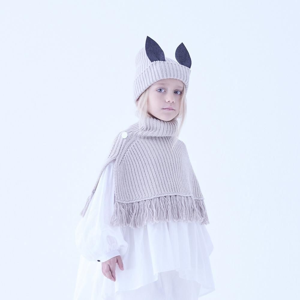 eLfinFolk ֥˥åȥ / Rib knit Knights Cape  ivory img