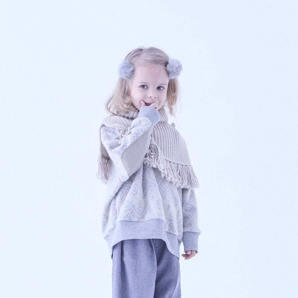 eLfinFolk リブニットケープ / Rib knit Knights Cape Ⅱ ivory - cuccu